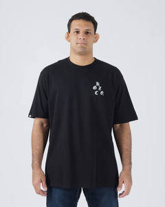 Camiseta de algodón negra con logotipo impreso personalizado para hombre de alta calidad, serigrafía de estilo informal pesado, venta al por mayor en blanco 2025 - Product Image 2