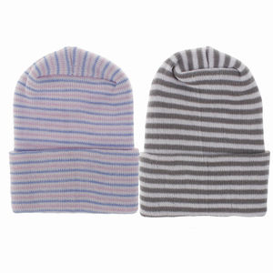 Bonnet en laine mélangée personnalisé à rayures, couleur unie, brodé, thermique, chaud, pour l'hiver, voyage, unisexe, style streetwear - Product Image 2