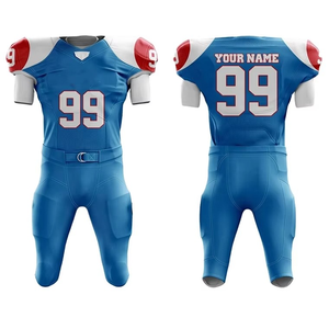 Uniforme de fútbol americano unisex 100% alta calidad sublimado bordado manga corta conjuntos uniformes al por mayor - Product Image 6