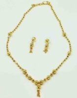 Colliers de perles micro-plaquées or 14K, 18K, 24K en gros, bijoux en laiton plaqué or, Oro Joyeria, colliers courts.
