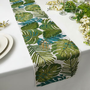 Chemin de table en perles, sous-plat, fait à la main, brodé, multicolore, mariage, personnalisé - Product Image 1