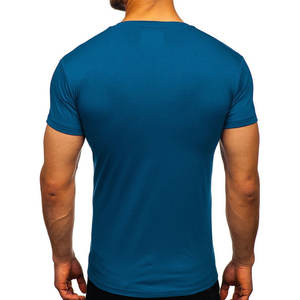 Camiseta con logotipo bordado personalizado para hombre, Jersey recortado ajustado con impresión digital, venta al por mayor, colores sólidos, tamaño personalizado - Product Image 4