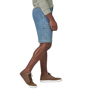 Vente chaude Hommes Slim Fit Casual Stretch Quick Dry Shorts Bouton Personnalisé En Gros Rivet Conception Automne Été Vintage Plat Devant - Product Image 3