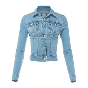 Dernier style de veste en jean pour femmes Points ouverts pour femmes Street Wear Veste en jean pour femmes à bas prix pour l'hiver - Product Image 1