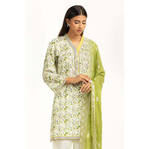 IUSTKSD-1057 Ensemble décontracté 3 pièces à col en V, manches longues, coupe ample, imprimé floral, respirant, pour l'été - Product Image 2