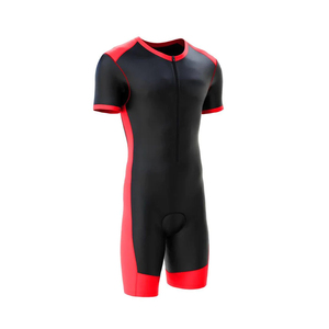 Traje de piel de ciclismo personalizado OEM para hombre, traje de velocidad de Triatlón de una pieza transpirable con cremallera en el pecho, ropa de carreras de bicicleta al por mayor - Product Image 4