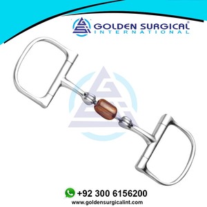 GOLDEN Copper <b>Roller</b> Dee Ring Snaffle Bit Stainless Steel D Ring Sweet <b>Iron</b> Veterinary Surgical Instrument Model GSIB-100503 for - Product Image 5