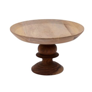 Pedestal de exhibición de pastel de madera de mango hecho a mano de la mejor oferta, soporte de pastel con cúpula para el hogar, restaurantes, uso en fiestas - Product Image 3
