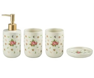 Conjunto de accesorios de baño con patrón de estrella dorada gris de lujo Diseño elegante Ideal para oficinas de resorts y regalos de inauguración de la Casa de La India - Product Image 6