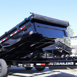 รถพ่วง PJ รุ่น DL142 รถดัมพ์ 14 ฟุต แบบเพลาคู่ ระบบไฮดรอลิก |   งานก่อสร้างหนักและขนส่งวัสดุ - Product Image 1