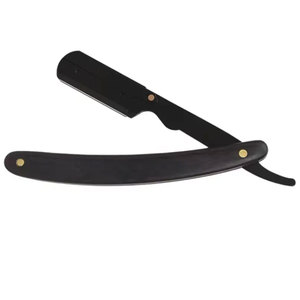 Maquinilla de afeitar profesional de acero inoxidable con borde recto, navaja de afeitar plegable con recortadora de madera, afeitadora Manual - Product Image 6