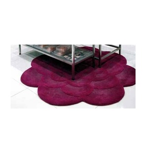 Alfombra bordada a mano redonda moderna superventas, Alfombra de patrón sólido con Material de poliéster para sala de estar - Product Image 1