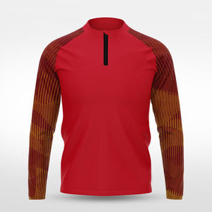 เสื้อแขนยาวซิป ¼ แบบกลับด้านได้ พิมพ์ลายตามสั่ง สำหรับผู้ชายและผู้หญิง ชุดกีฬาเพื่อประสิทธิภาพการเล่นกีฬา ผลิตจากโพลีเอสเตอร์ 100% - Product Image 2