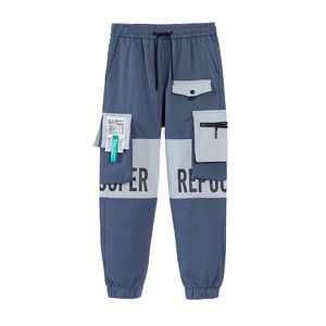 กางเกงกีฬาขายาวสำหรับผู้ชายกางเกงวิ่งทำจากผ้าขนสัตว์น้ำหนักเบาพร้อมยางยืดเอวมีบริการ OEM - Product Image 5