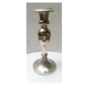 New American Style Eco-Friendly Lightweight Aluminum Powder Coated Silver Tube Tall Floor Flower Urn Vase Home <b>Decor</b> - Product Image 5