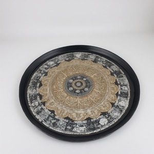 Plaque de charge légère en fer taupe fumé Design Art déco Motifs nuageux Glaçure mate pour un style d'événement minimaliste neutre - Product Image 6