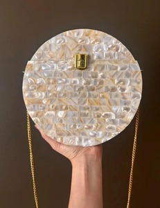 กระเป๋าคลัทช์โลหะประดับมุกสุดหรูกระเป๋าปาร์ตี้กระเป๋าถืองานหัตถกรรมเรซิน - Product Image 2