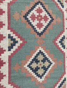 Tapis Kilim en laine de Jute géométrique fait à la main multicolore Style Vintage lavable durable décor de salon à la maison - Product Image 3