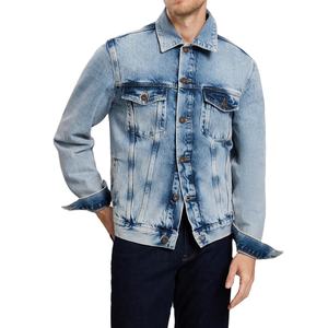 Chaqueta vaquera al por mayor prendas de vestir exteriores vaqueras flexibles informales ligeras y transpirables con cierre de botón clásico - Product Image 1