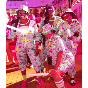 ชุดวอร์มเรโทรสำหรับผู้ชาย80S และ90s แจ็คเก็ตกันลม70s ชุดฮิปฮอปวินเทจ2ชิ้นสำหรับฮาโลวีนหรือแฟชั่นทุกวัน - Product Image 1