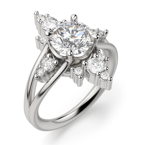 แหวนแต่งงานเพชรมออิสซาไนต์ตัดแบบวินเทจแหวนหมั้นเงินสเตอลิงสำหรับวันครบรอบส่งออกโดยตรงจากอินเดีย - Product Image 2