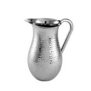 Pichet de stockage d'eau en acier inoxydable, finition polie et brillante, design fait à la main, cruche d'eau potable et de jus utilisée quotidiennement - Product Image 6