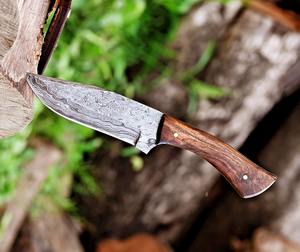 Cuchillo de caza Skinner con hoja de acero de Damasco hecho a medida, cuchillo de Camping de hoja fija compatible con OEM, grado Industrial - Product Image 4