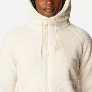 Fabricante de ropa de calle para exteriores, chaqueta de lana Sherpa con cremallera, estampado personalizado, chaqueta de lana polar Sherpa para mujer - Product Image 4