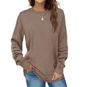 Sudadera de algodón de gran tamaño para mujer, cómoda, sólida, con cuello redondo y manga larga de lujo, al mejor precio, de Bangladesh - Product Image 1