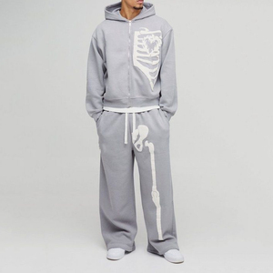 Ensemble sweat à capuche et jogging en molleton technique personnalisé en gros, vêtements de sport d'hiver, tenue en molleton de polyester doux et respirant - Product Image 1