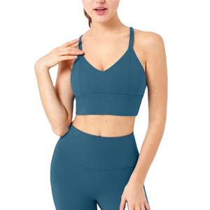 Ropa de gimnasio ligera de Color sólido para mujer, conjunto de Yoga para correr de secado rápido, trajes de Yoga transpirables al por mayor - Product Image 2
