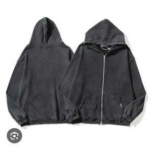 เสื้อแจ็คเก็ตมีฮู้ดผ้าฟลีซถักสำหรับผู้ชายมีปกตั้งและซิปปิดย้อมสีล้วนมีบริการ OEM - Product Image 5