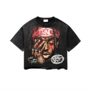 Camiseta lisa en blanco al por mayor Impresión digital personalizada logotipo digital Marca poliéster algodón - Product Image 2