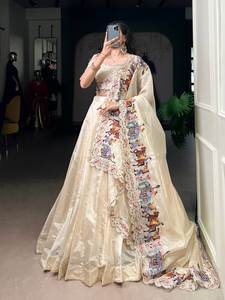 LAHENGA CHOLI DUPATTA, broderie de sequins framboise, coupe ample, style naturel, automne - Product Image 3