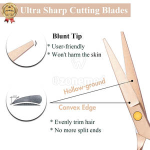 Kit de toilettage pour barbier avec accessoires complets, y compris ciseaux, peignes, tondeuses et rasoir droit pour coupe de cheveux et nettoyage - Product Image 2