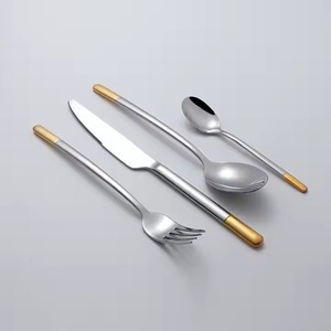 Couverts de cuisine en acier inoxydable, revêtement en pvd, ensemble de couverts en titane pour restaurant, ensemble de couverts en acier inoxydable fait à la main - Product Image 5