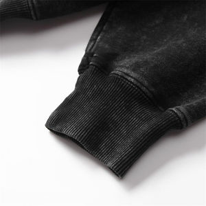 Custom Baggy O-Neck Casual Acid Wash High Quality Sweartshirt Cotton French Terry <b>Stone</b> Wash Long Sleeve Sweatshirts - Product Image 4