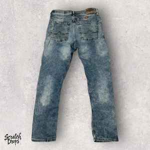 Pantalones vaqueros de pierna ancha teñidos con lazo marrón retro para mujer, pantalones vaqueros lavados rectos sueltos, pantalones vaqueros negros hechos a mano, otra categoría de producto - Product Image 2