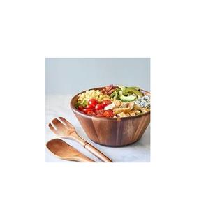 Bol en bois de table rond inachevé différentes tailles bol de service en bois d'acacia pour une utilisation au restaurant à bas prix - Product Image 5