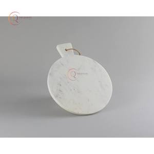Bloc à découper de cuisine en marbre blanc élégant et créatif avec poignée et bloc à découper de la meilleure qualité au meilleur prix pour la cuisine et la maison - Product Image 3