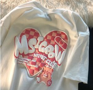 Personalizado para hombre Puff Imprimir Streetwear Tee OEM Fábrica de algodón de gran tamaño T Shirt 3D Raised Logo Design Shirt - Product Image 5