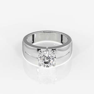 Anillo Clásico Sencillo para Hombre en Oro de 18K con Diamante Portugués Cultivado en Laboratorio - Product Image 5