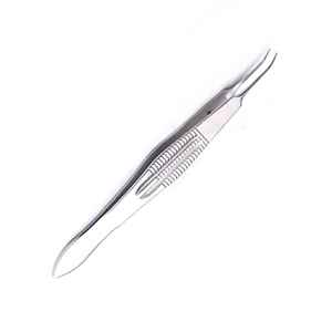 Pinces Castroviejo ophtalmiques courbées en acier chirurgical Caronia pour micro-chirurgie manuelle, micro-pinces de suture 0,5 mm, vente en gros - Product Image 4
