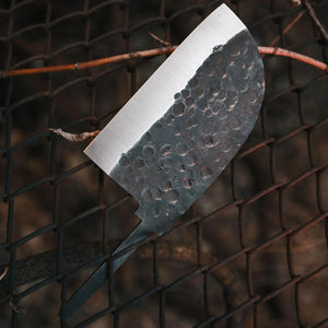 Couteau de chef Burraq personnalisé fait main en acier au carbone, couteau multifonctionnel avec manche en bois, étui en cuir, DIY OEM/ODM pour usage en cuisine - Product Image 4