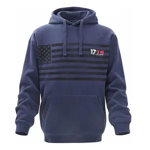 OEM Hommes Drapeau USA Sweat à capuche patriotique Ultra doux Sweat-shirt lourd Grand cadeau de fête des anciens combattants US Patriot Apparel