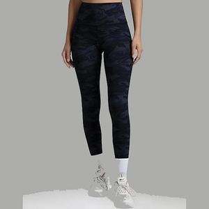 Pantalons de yoga taille haute doux comme du beurre avec logo personnalisé GJ YJ04, leggings de sport athlétiques pour la course à pied et la salle de sport pour femmes, effet lifting des fesses - Product Image 2