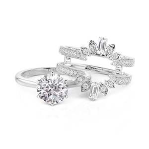 Jeulia Gold Plated Zircon Floral Cluster <b>Bridal</b> <b>Jewelry</b> <b>Set</b> 2PCS - Product Image 3