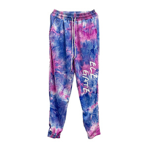 Pantaloni Jogger a Vita Alta con Cinturino Regolabile, Tie-Dye, Traspiranti e Leggeri, Stile Hip Hop, Motivo Formale Intrecciato per Ufficio e Tempo Libero - Product Image 3