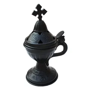 Quemador de incienso de Metal de la mejor calidad, quemador de incienso al por mayor, quemador de resina de incienso de latón personalizado para la decoración del hogar Mandir - Product Image 1