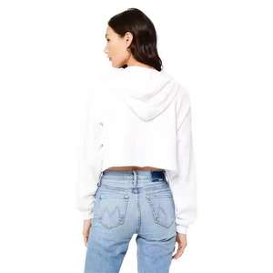 Women Clothing Custom Logo Printing Long Sleeve Zipper Hoodie <b>Sweatshirts</b> Women Crop Top Hoodie - Product Image 2